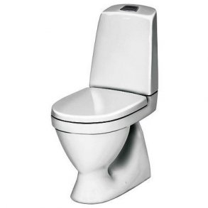 Gustavsberg gulvtoilet med Hygienic Flush og sde